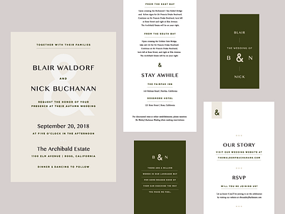 Autumn Wedding Suite Sketch event collateral print design