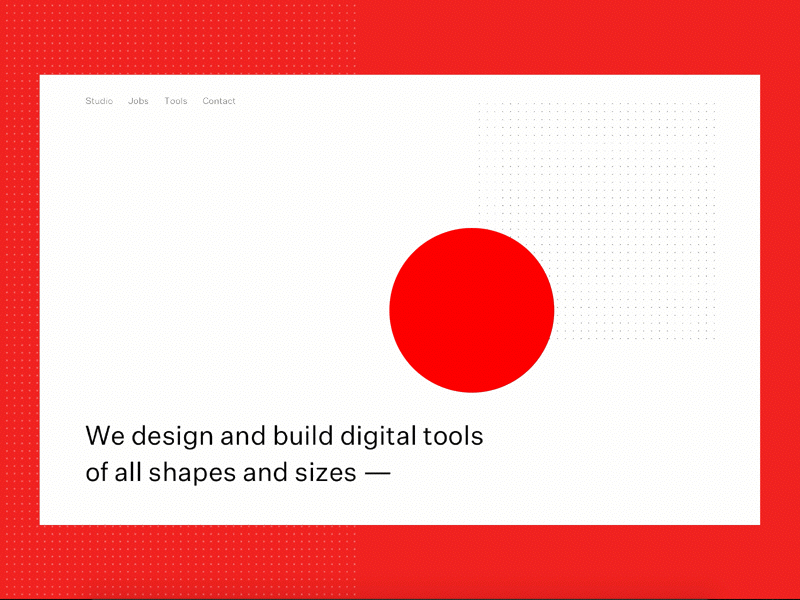 Studio Website Refresh agency case study dot geometric grid landing page portfolio studio untitled sans web