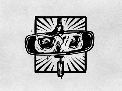 Hurry up it's Halloween comics doodle fear finger illustration mirror skull speed vector vintage