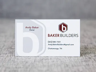 Baker Builders card branding business card logo logo design