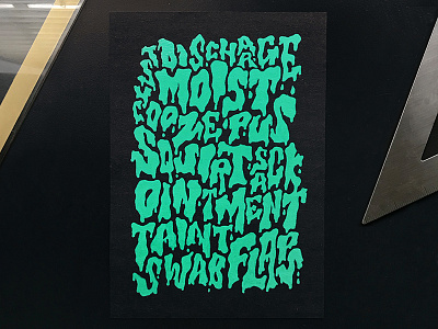 Down with the sickness halloween handlettering illustration lettering slime typography