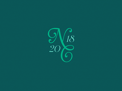 NC 2018 monogram 2018 branding convention event branding monogram script