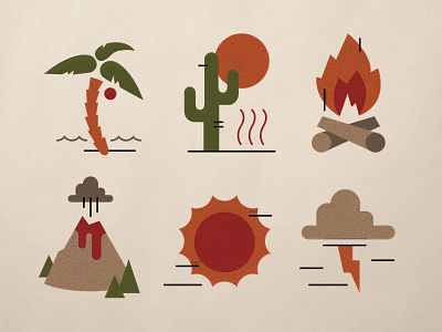 Heat Icons flat heat hot icon icons illustration illustrator peppers vector