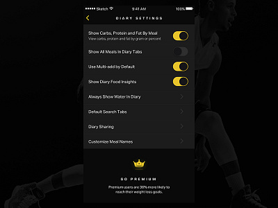 iOS App Concept app diet interaction ios iphone mobile responsive