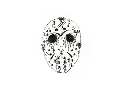 Inktober Day 31 - Mask 2017 drawing friday the 13th halloween illustration ink inktober jason jason voorhees pen sketch