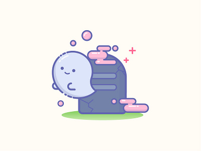 Wandering Ghost cute draw ghost halloween illustration kawaii kit spooky wandering
