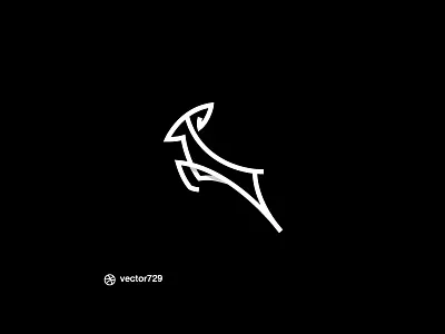 Ram cool line logo monochrome ram thick