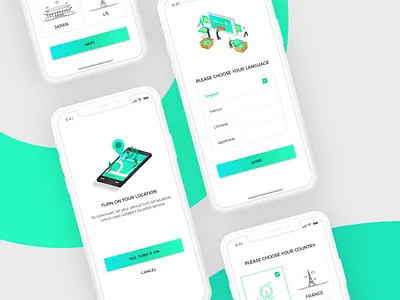Adobe XD Freebie - Food paradise [ Coming soon ] clean clear food illustration iphone x iphonex language mockup onboarding paradise steps vietnam