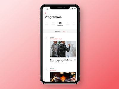 Festival Programme dates events festival ios iphone x mobile app program programme schedule