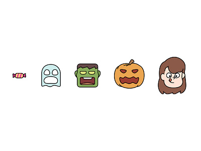 Halloween team app gif icon loading ui