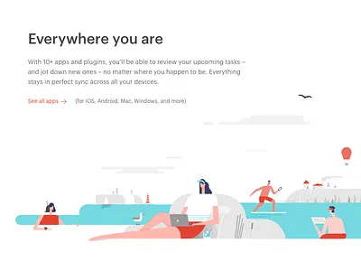 Everywhere You Are doist header icon illustration life productivity todoist twist web