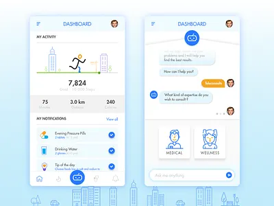 Member app app bot chat health mascot app. member