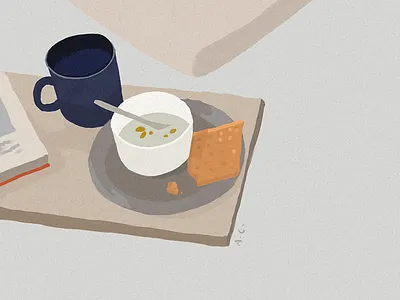 Quiet Night calm hygge illustration introvert procreate quiet