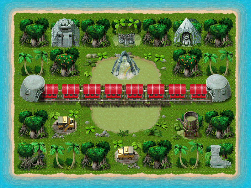 Rail Maze 2 scenery animation game assets game design illustration puzzle tiles