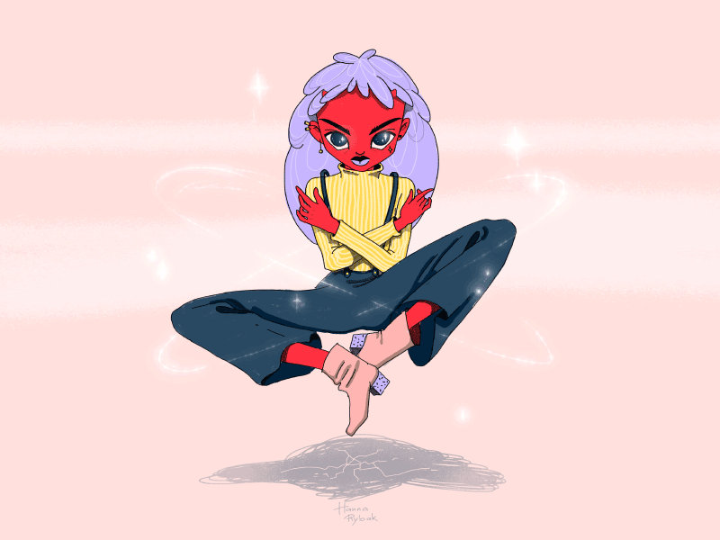 Demon Girl cdc character design illustration