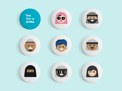 Say Hi to The World!! arabic badge brand graphic design illustration im messenger people pin