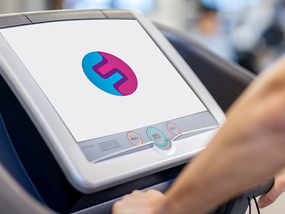 FS Treadmill Mockup gym identity interlocking logo mockup