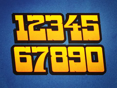Racing Numbers - "Bad Dude" cars dirt track nascar numbers racing type typography