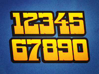 Racing Numbers - "Bad Dude" cars dirt track nascar numbers racing type typography