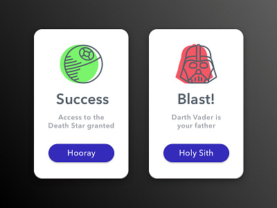 Star Wars Flash Messages dailyui error flash messages star wars success ui