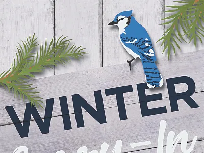 Winter Carry-In carry in event flyer illustration poster winter