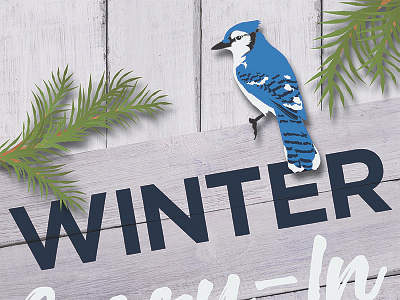 Winter Carry-In carry in event flyer illustration poster winter