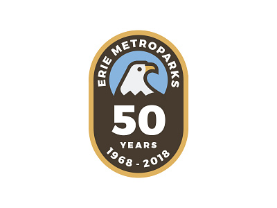 Discarded Eagle 50 anniversary badge eagle flat government modern oval