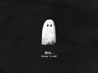Boo... October is Over 2d art boo digital illustration drawing ghost halloween illustration october photoshop illustration texture