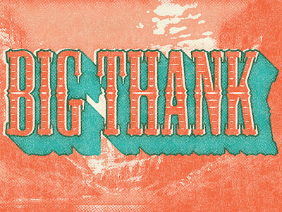 BIG THANK Postcard for wkrm big card thank thankyou wkrm