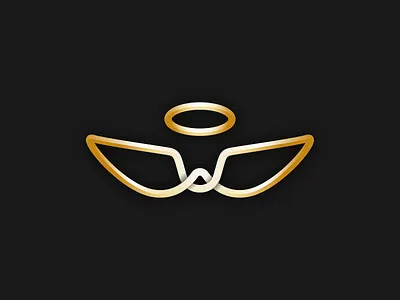 Day 14 - Angel angel dailylogochallange gold logo logos mark wings