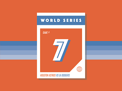 G A M E - 7 baseball baseballcard branding design flat game illustration sports team vintage worldseries