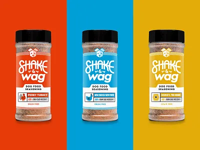 Shake & Wag branding label packaging