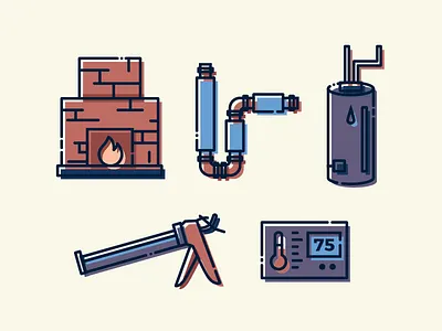 Winter is coming... caulk fireplace gun heater home pipes thermostat water winter winterizing