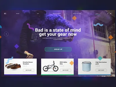 Urban E-shop for Millennials digital e shop free home krs purple ui uidesign ux