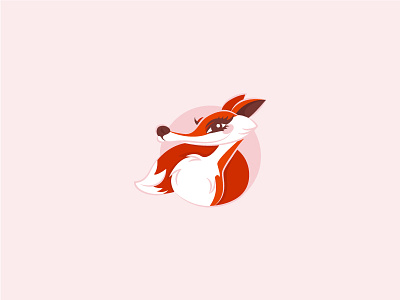 Fox beauty fox girl logo