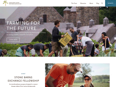 Stone Barns Center Website Redesign agriculture animation design farm food non profit nonprofit ui ux web website website design