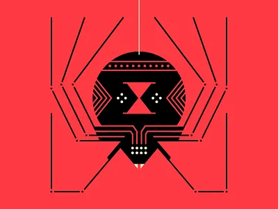 Black Widow black widow halloween illustration lines pattern skull spider vector