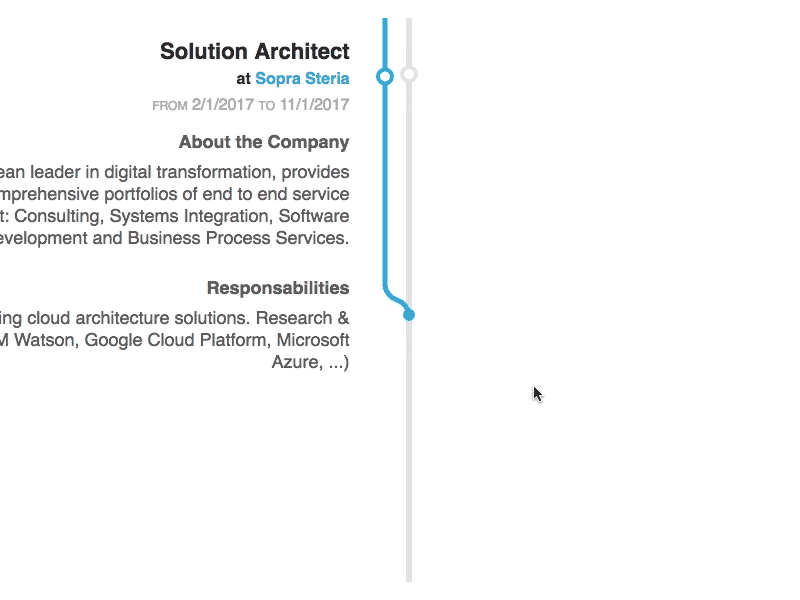 Curriculum Vitae themed as a code source repository clean curriculum design experiment flat git repository source ui ux vitae white