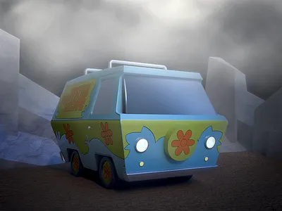 Mystery Machine 2 3d childhood doo halloween lightning machine mystery scary scooby scoobydoo thunder van