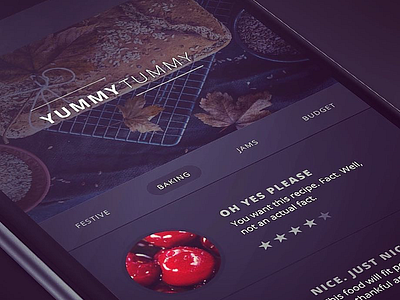 Nom app design dark food food app ios design product design web design