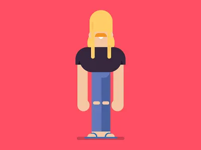 Hippie 80s 80s aep aftereffects animate character characters ilustration