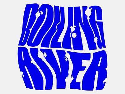 Boiling River graphic design ikblue poster typography water