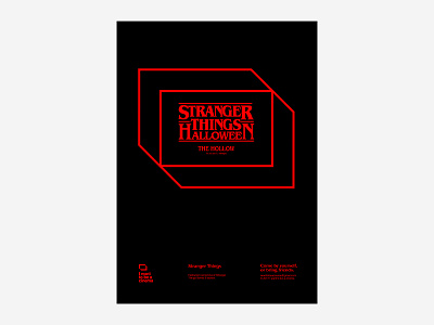 Stranger Things Halloween halloween illustration neon poster design stranger things poster swiss type typography