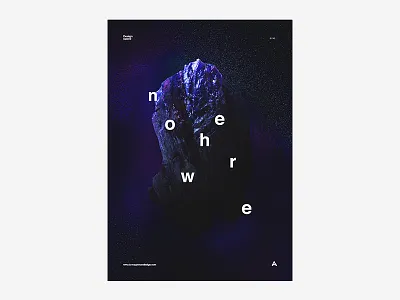 Nowhere abstract abstraction black and white colour manga poster poster design space tutorial type typography vibrant