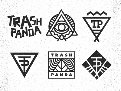 More Trash Panda atlanta band burst emblem identity logo music sun texture vector