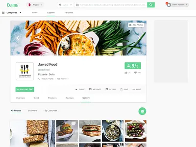 Business Gallery Page material design ui web