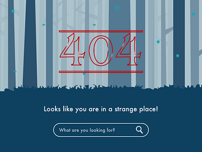 Daily UI #008 - 404 Page 404 dailyui error stranger things ui ux