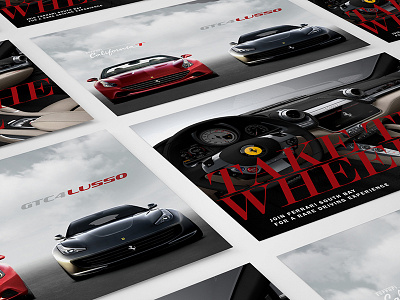 Ferrari Direct Mail direct mail ferrari layout post card print