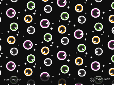 Eyeballs design eyeballs halloween pattern seamless pattern spooky textile vector