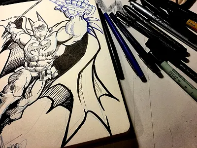 #Inktober 2017 2017 art batman drawings dtm illustration inks inktober paper pen